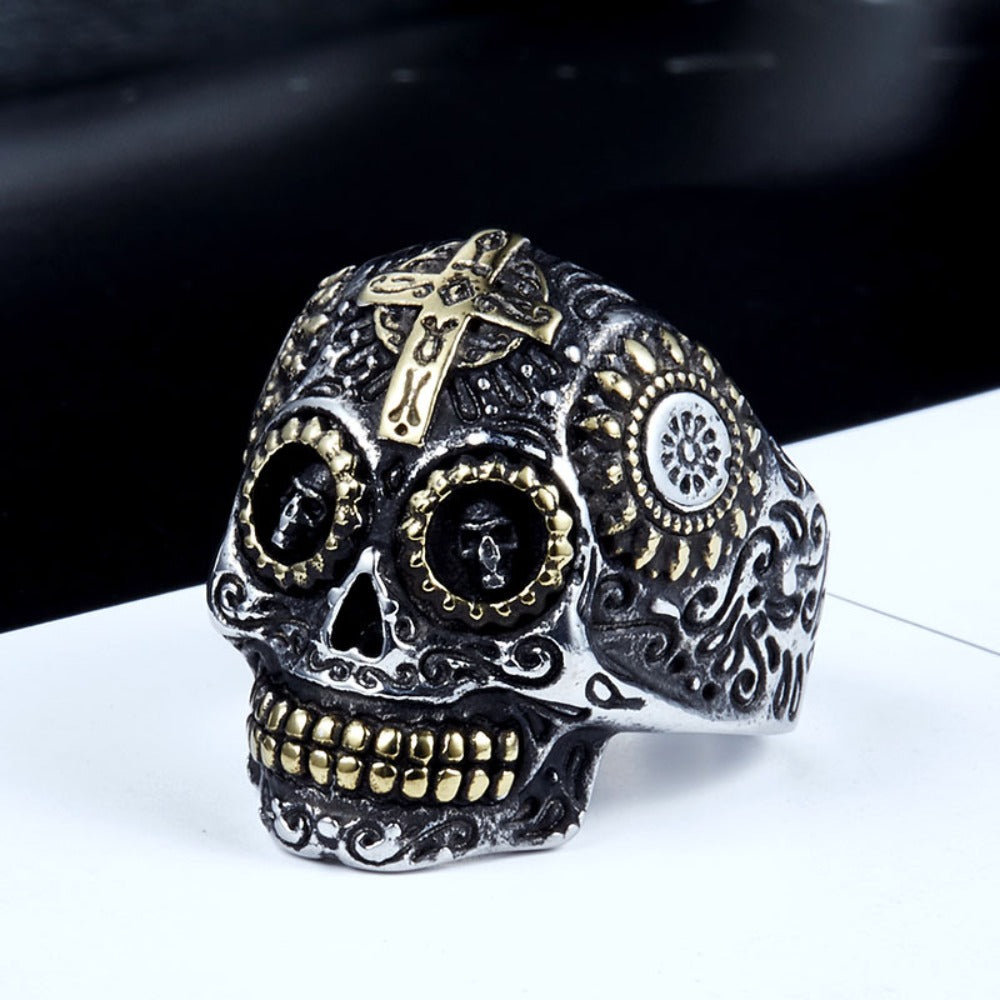 [ OVERCLOCK_#01F ] WOLF PELT REBEL SKULL RING