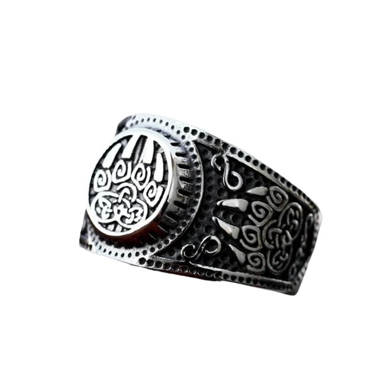 [ DECRYPT_#45V ] VIKING BEAR PAW VELES IMPLANT RING