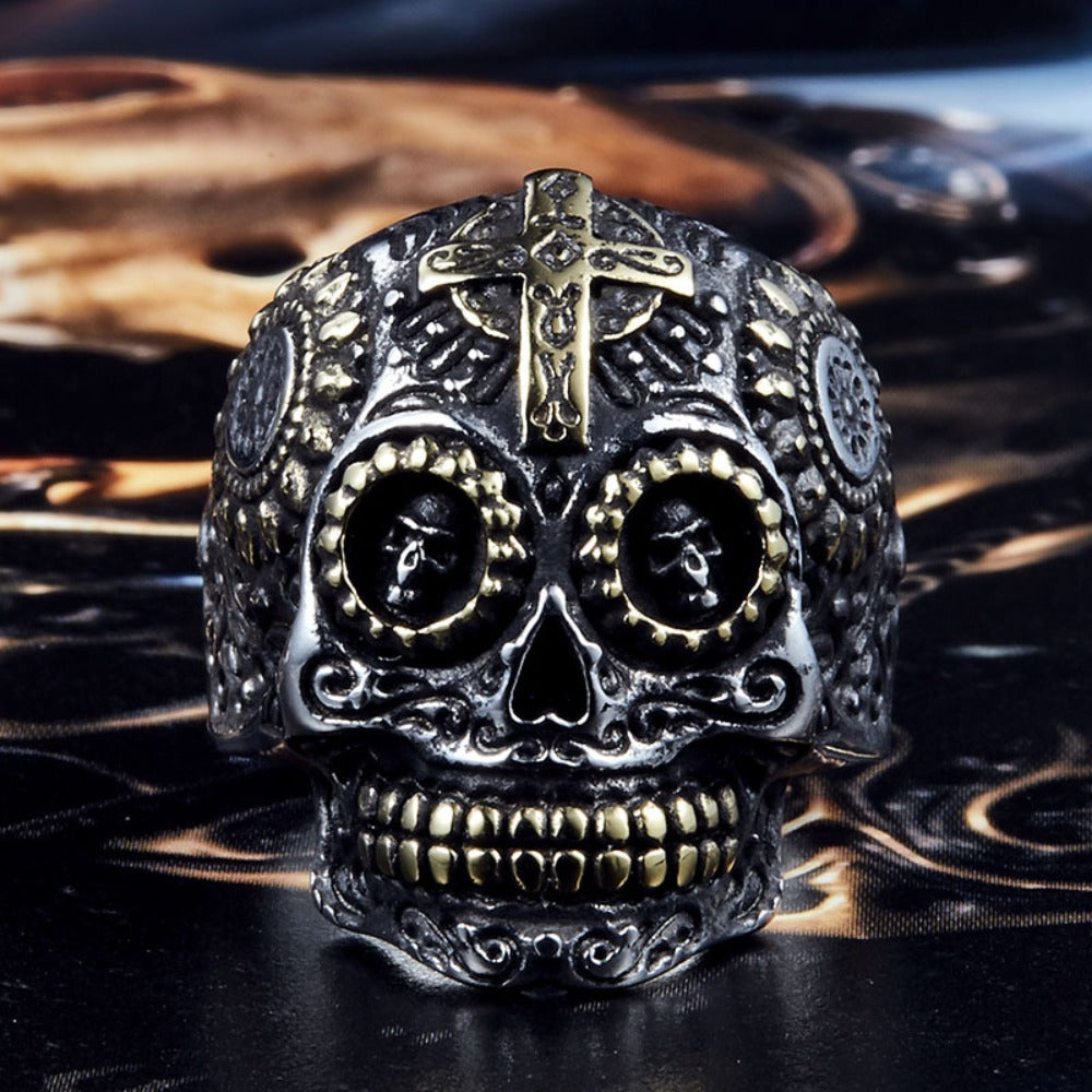 [ OVERCLOCK_#01F ] WOLF PELT REBEL SKULL RING