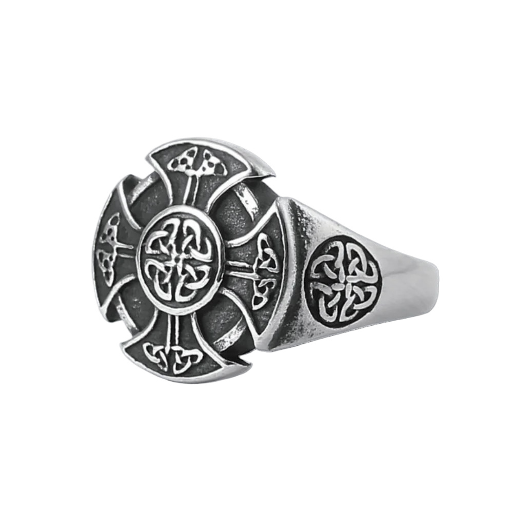 [ KERNEL_v11.0 ] CELTIC CROSS KNOTWORK SIGNET RING